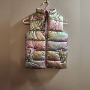 Silver puffer vest